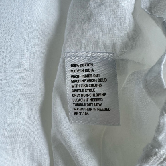 Crown & Ivy Tiered Flutter Sleeve Eyelet Dress White 2X - Picture 9 of 9